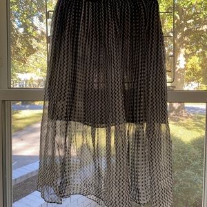 Club Monaco Layered Midi Skirt